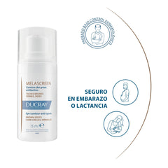 Ducray Melascreen Eye Contour texture closeup highlights a light, non-greasy feel.