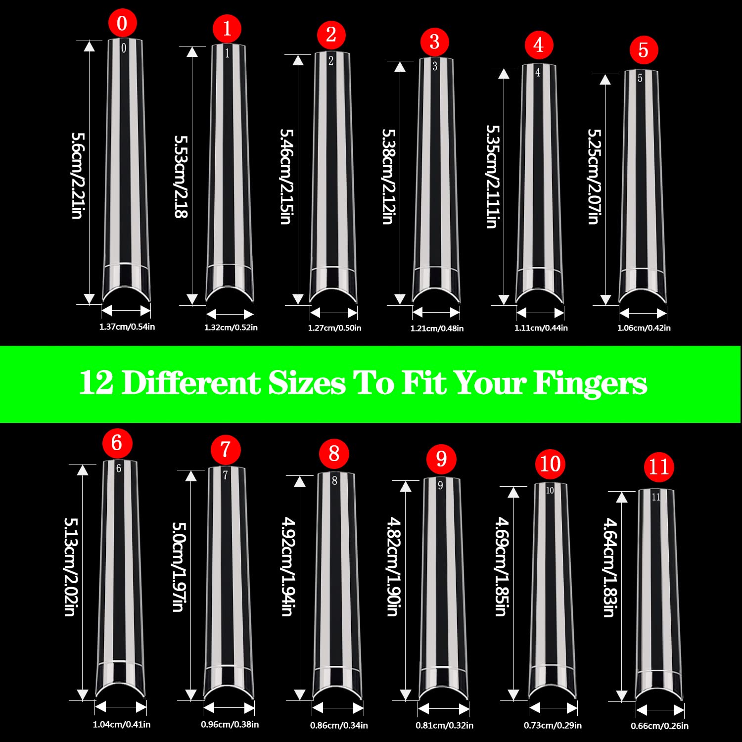 Dudjndjd half-cover flattened tips for smooth application and natural look