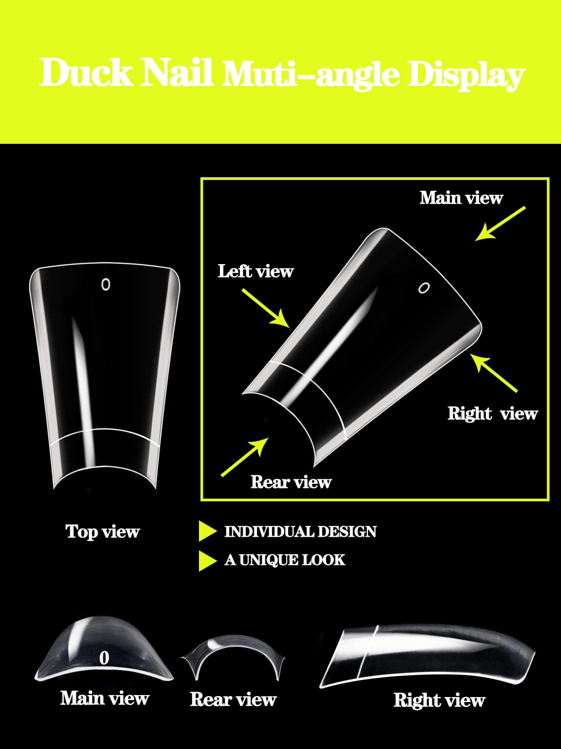 Dudjndjd half-cover nail tips for natural-looking extensions and quick shaping.