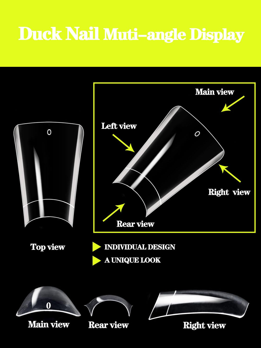 Dudjndjd half-cover nail tips for natural-looking extensions and quick shaping.