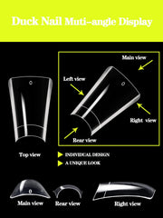 Dudjndjd half-cover nail tips for natural-looking extensions and quick shaping.