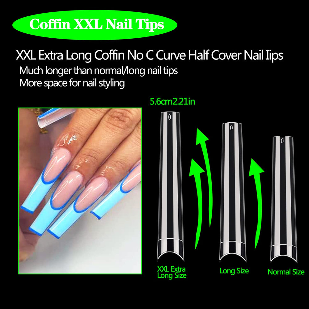 Dudjndjd pre-numbered sizes 0-11 for quick, precise fitting of coffin tips