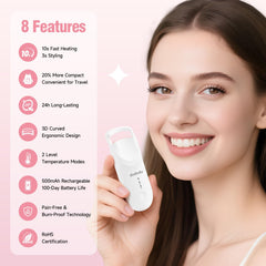 DUDUDU heated eyelash curler 2 temp settings for different lash types