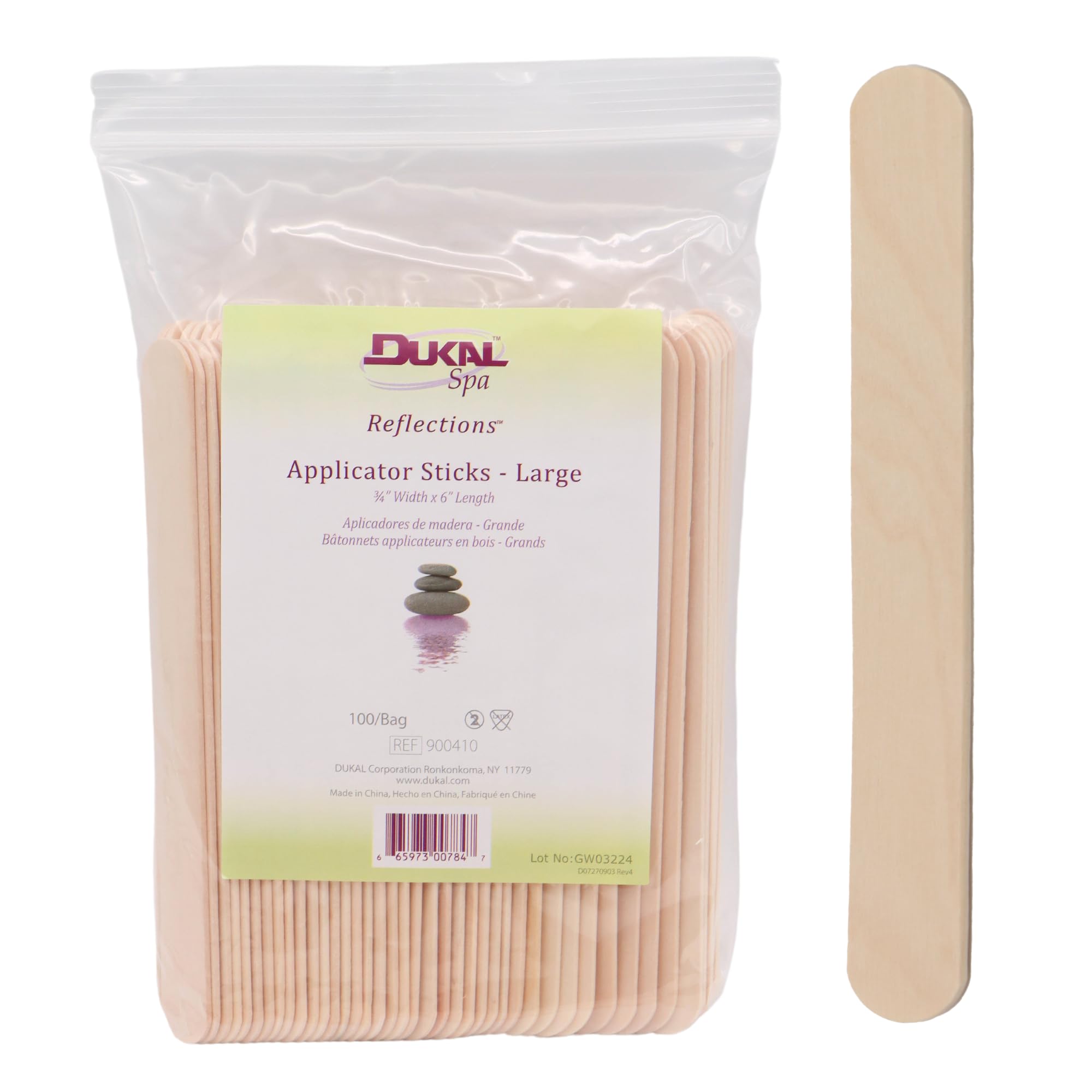 Dukal large wooden wax sticks in a pack for precise, even application.
