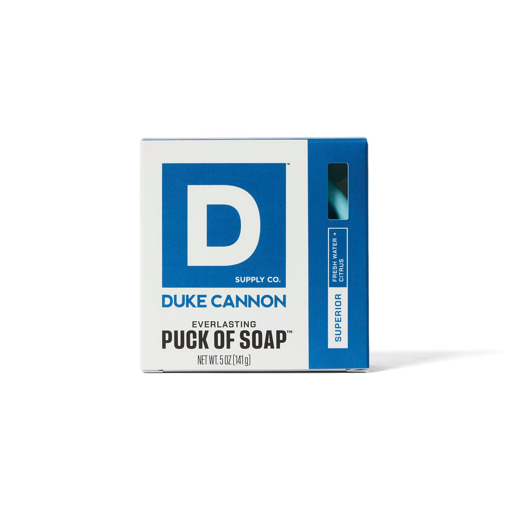 Duke Cannon 6-pack gift-ready packaging appealing to men.