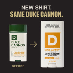 Applying Duke Cannon Air Defense deodorant for smooth coverage