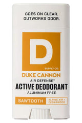 Duke Cannon Air Defense deodorant bottle with clear, long-lasting glide