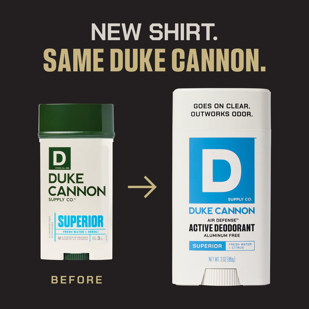 Close-up of Air Defense label highlighting the scent and rugged branding.