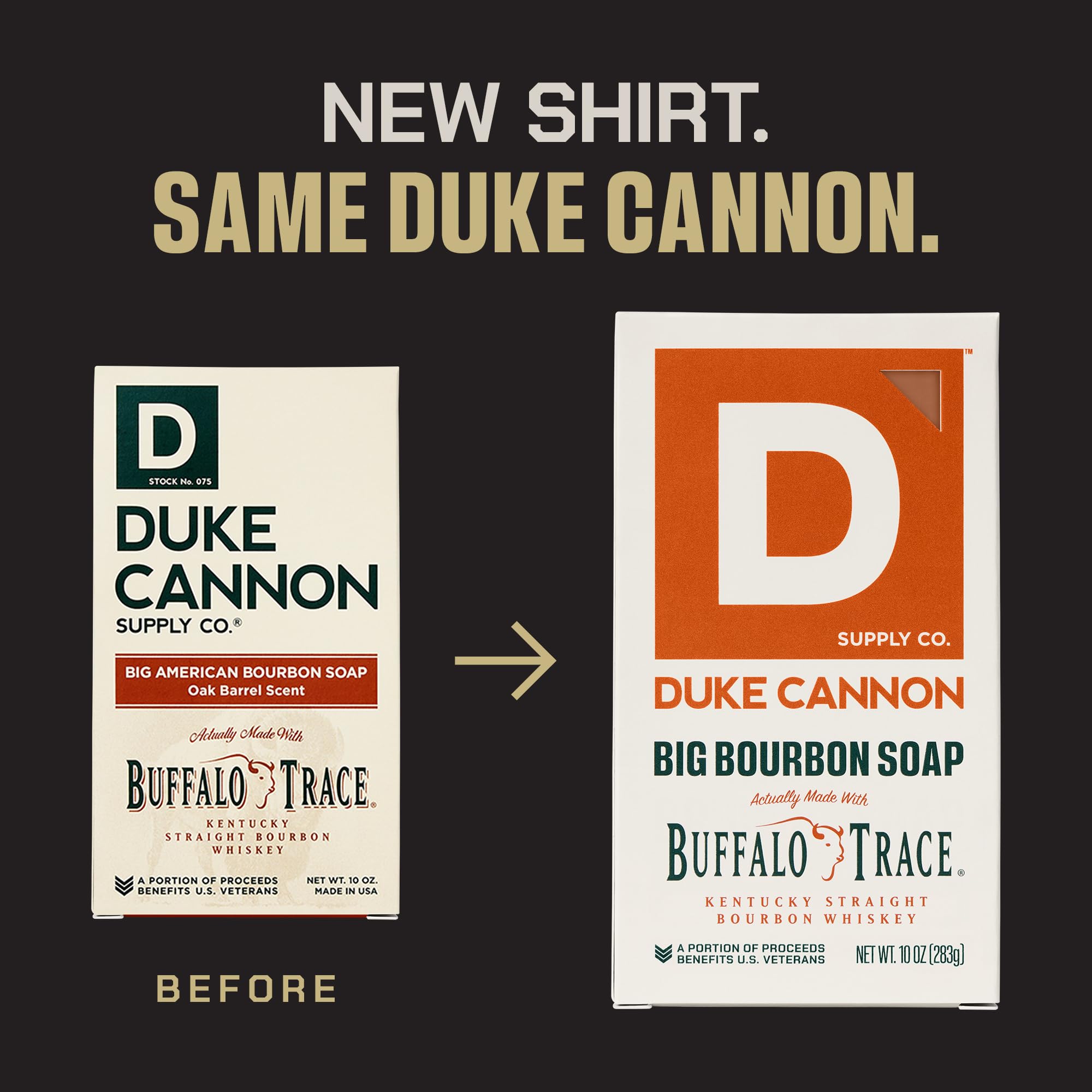 Duke Cannon Big Brick Soap with American Bourbon scent for a bold, woodsy clean.