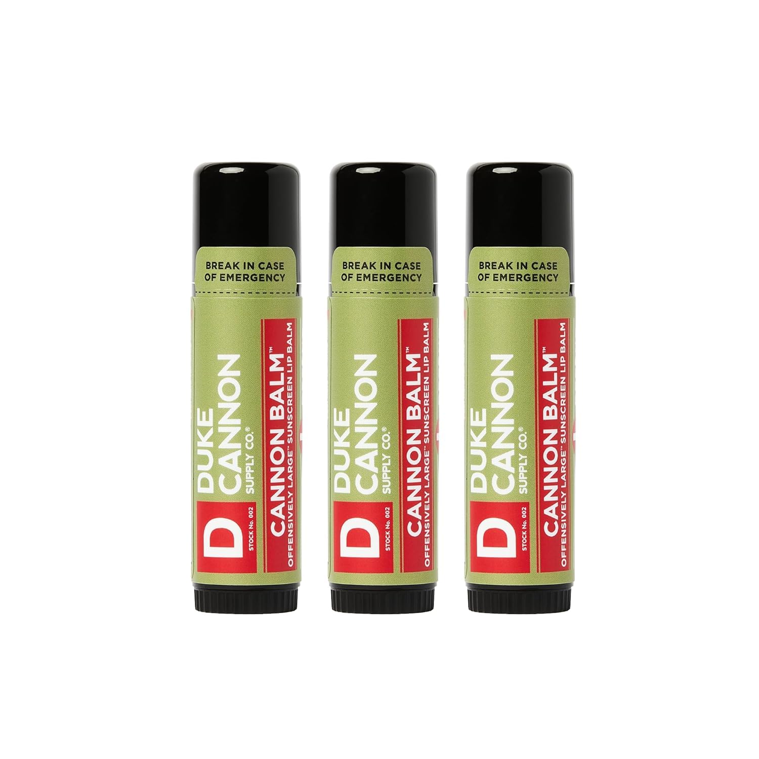Duke Cannon Balm Tactical lip balm SPF 15 3-pack outdoor protection