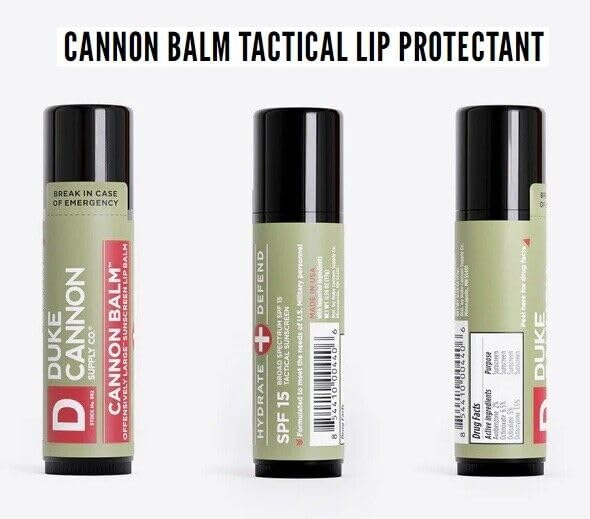 Duke Cannon Balm Tactical packaging keeps protection ready in gear bags