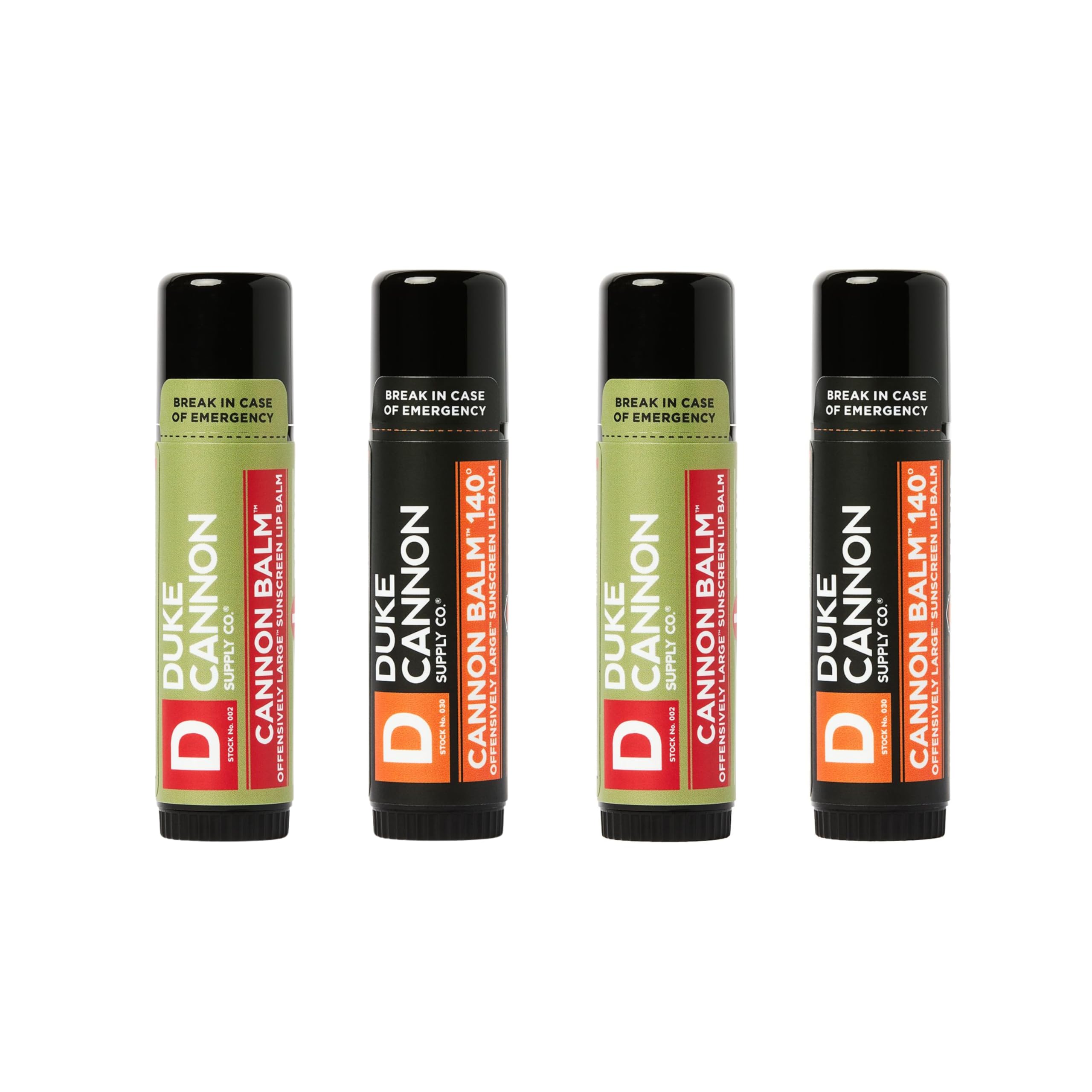 Baume lèvre Duke Cannon 140deg en flacon, protection durable contre le vent