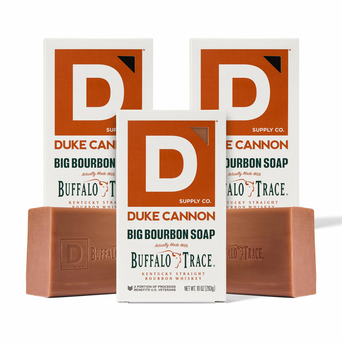 Duke Cannon Big Brick Bar Soap 3-pack for hardworking men’s daily cleansing.