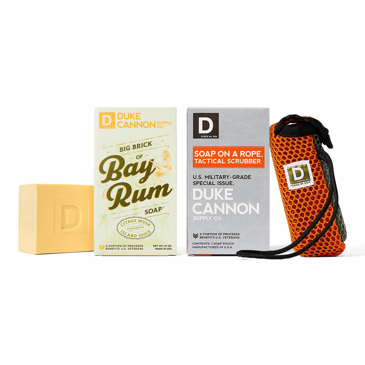 Duke Cannon Bay Rum soap bar delivers rugged cleansing with a refreshing scent.