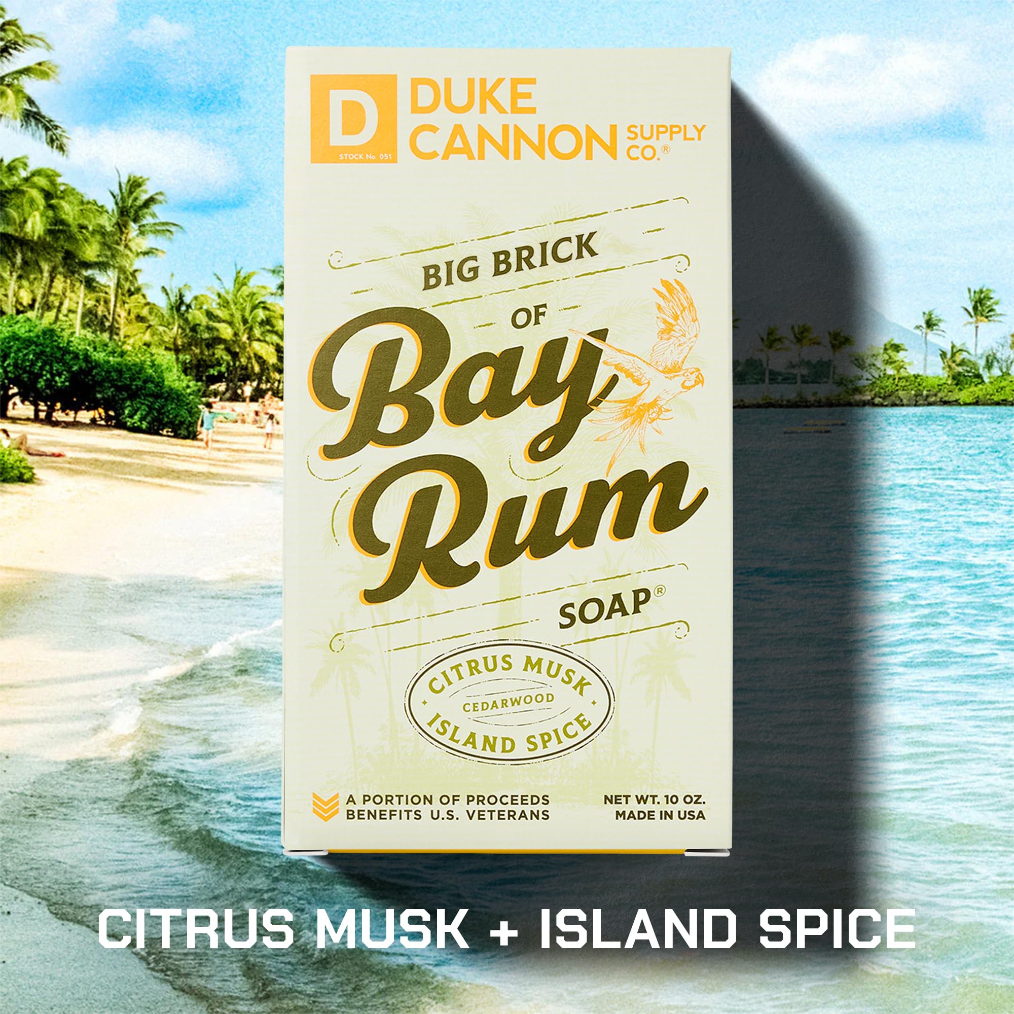 Duke Cannon big brick texture reveals premium triple milled quality.