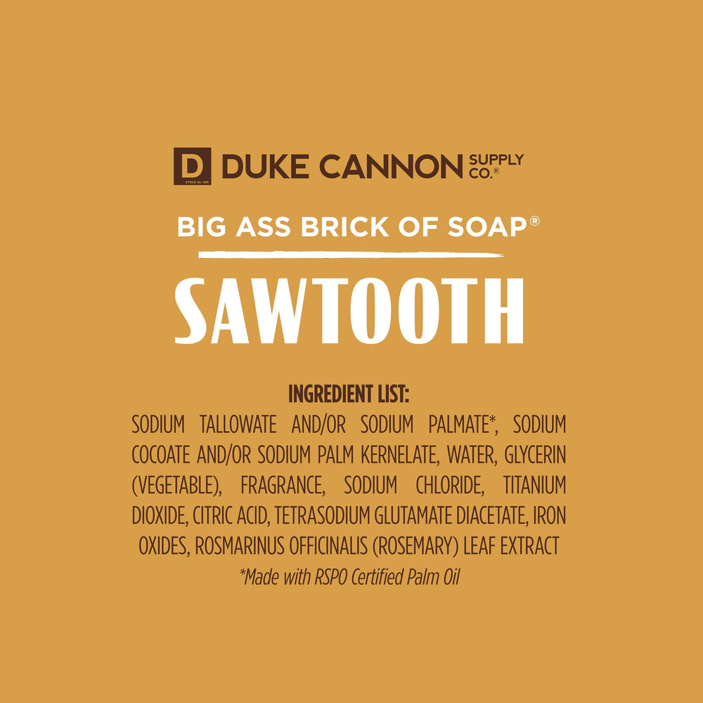 Duke Cannon Big Brick Cedarwood soap with warm cedar aroma