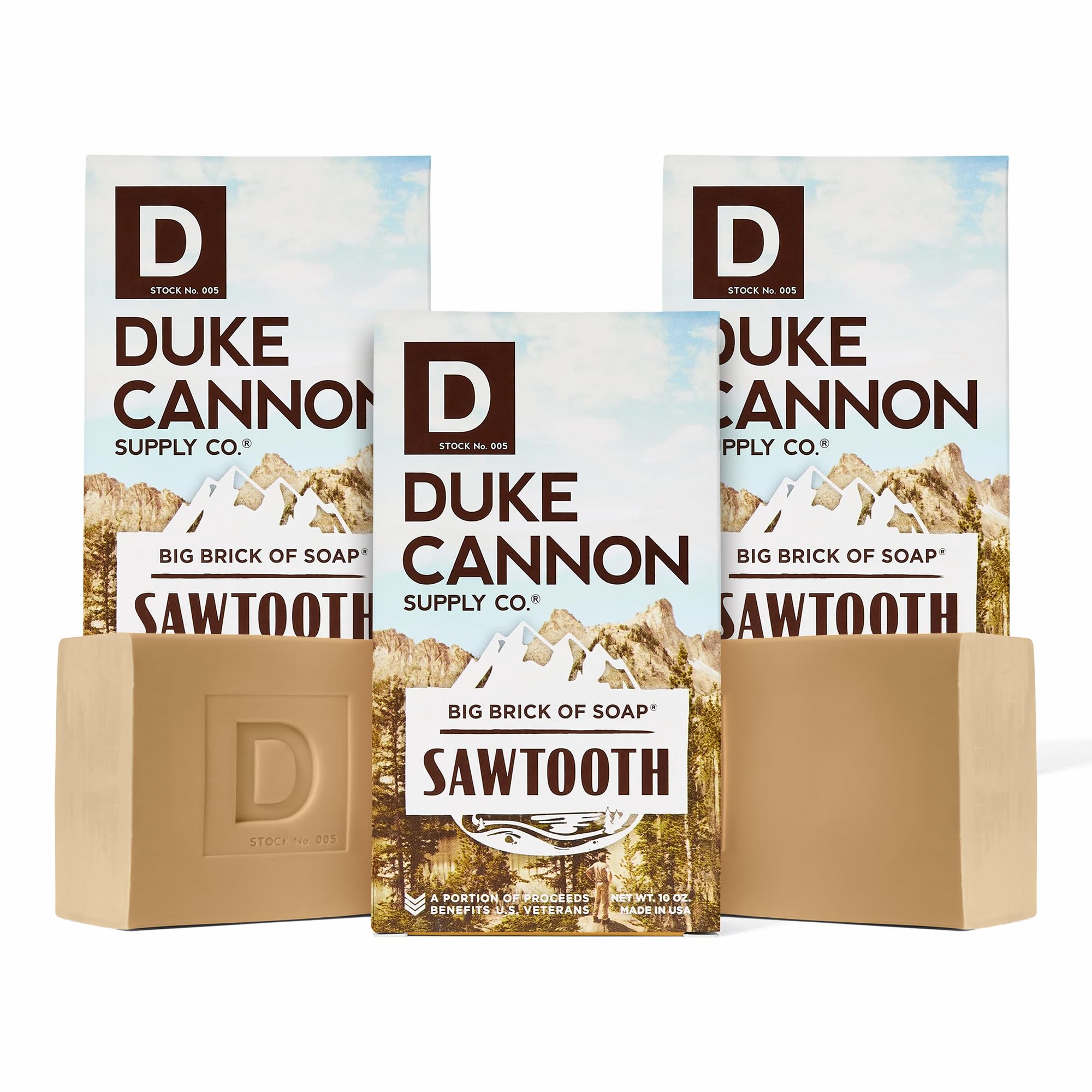 Duke Cannon Big Brick Sawtooth soap bar for rugged daily showers