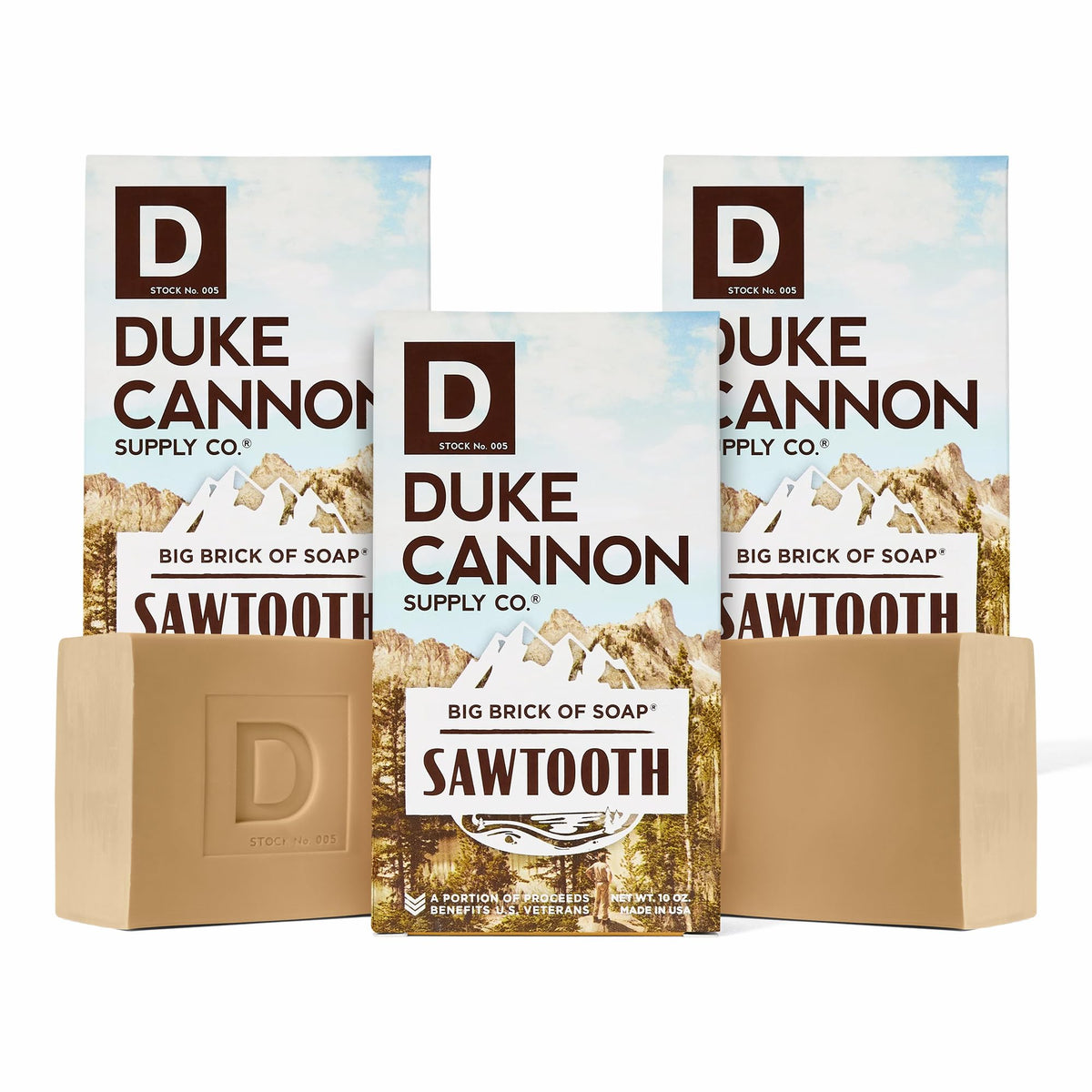Duke Cannon Big Brick Sawtooth soap bar for rugged daily showers