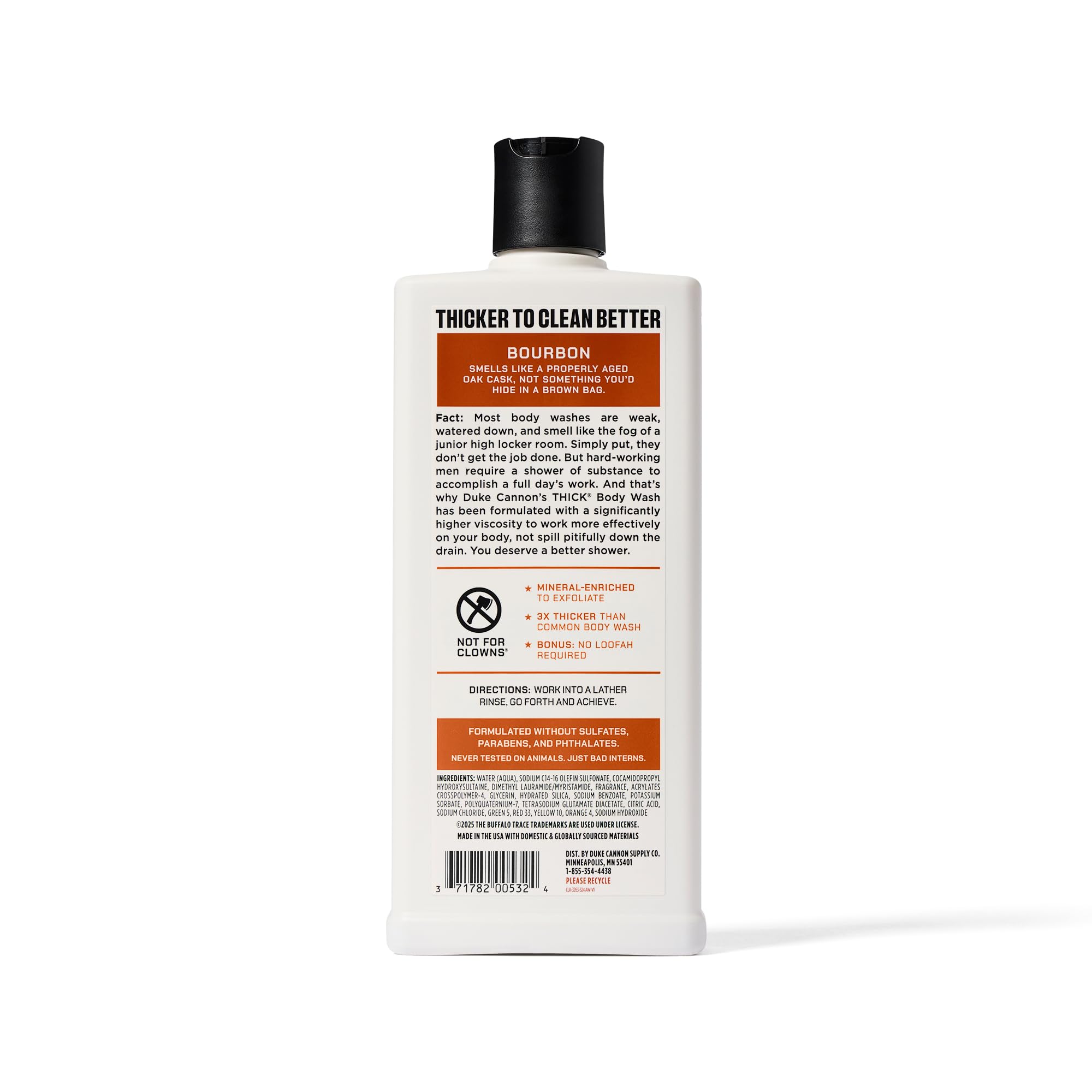 Duke Cannon Bourbon Body Wash packaging gift-ready convenient display for gifting