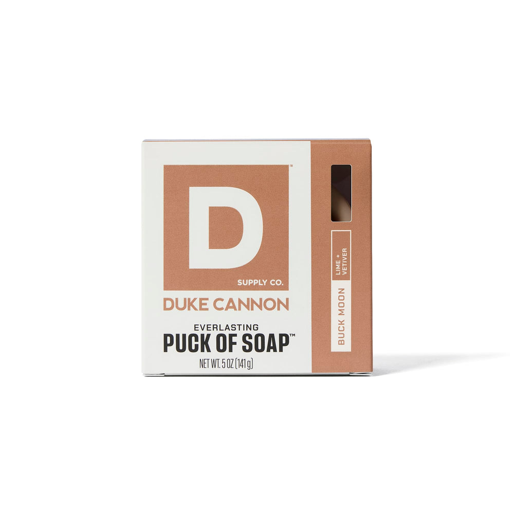 Duke Cannon Buck Moon bar fits everyday grooming routines.
