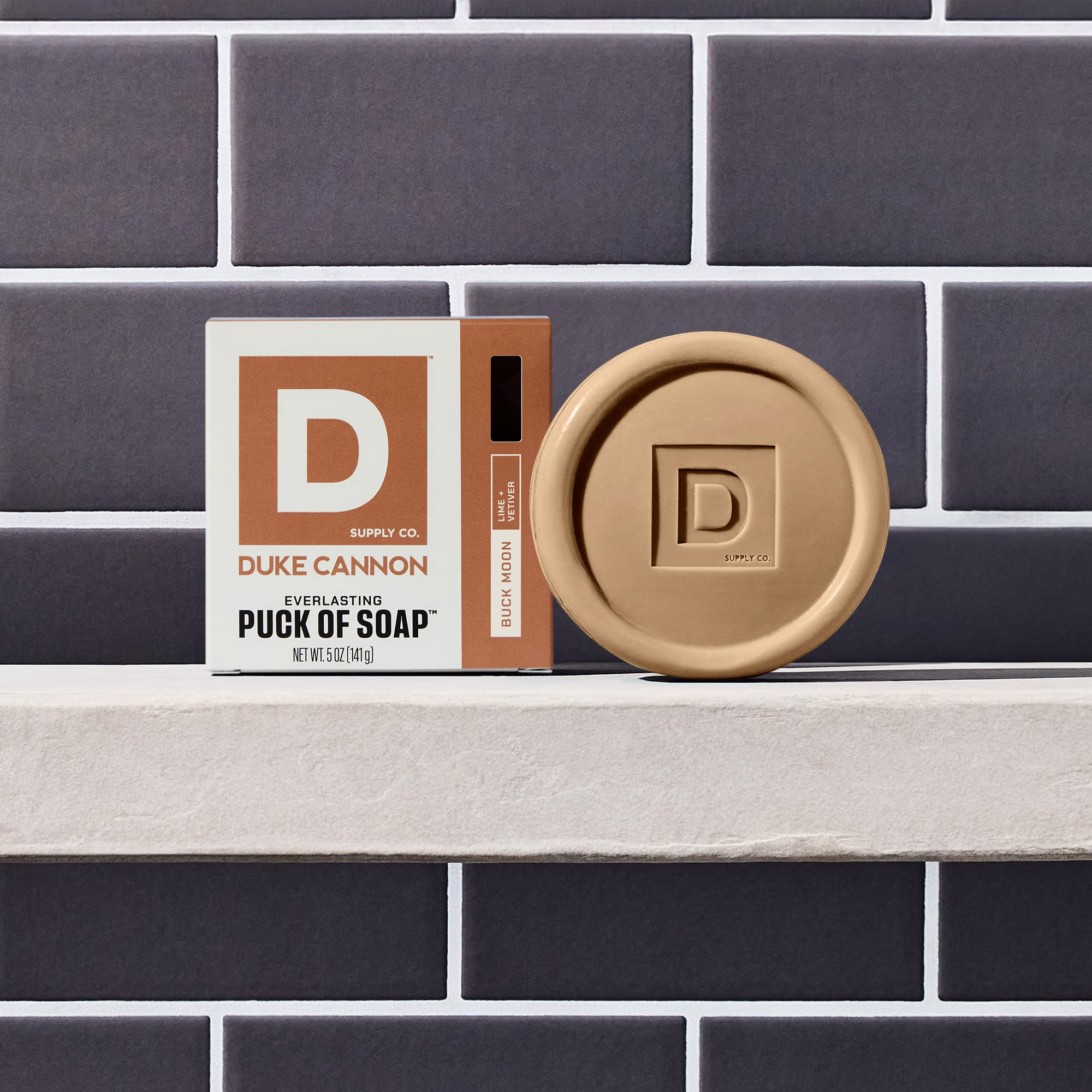 Buck Moon 5oz bar triple-milled for long-lasting, dependable performance.