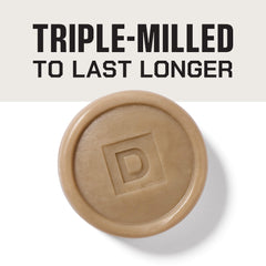 Buck Moon rich lather from Duke Cannon bar puck for smooth, clean skin.