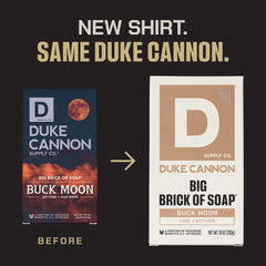 Buck Moon soap three-pack packaging shows value and rugged design.
