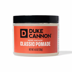 Duke Cannon Flexible Pomade bottle ready for daily styling with strong hold