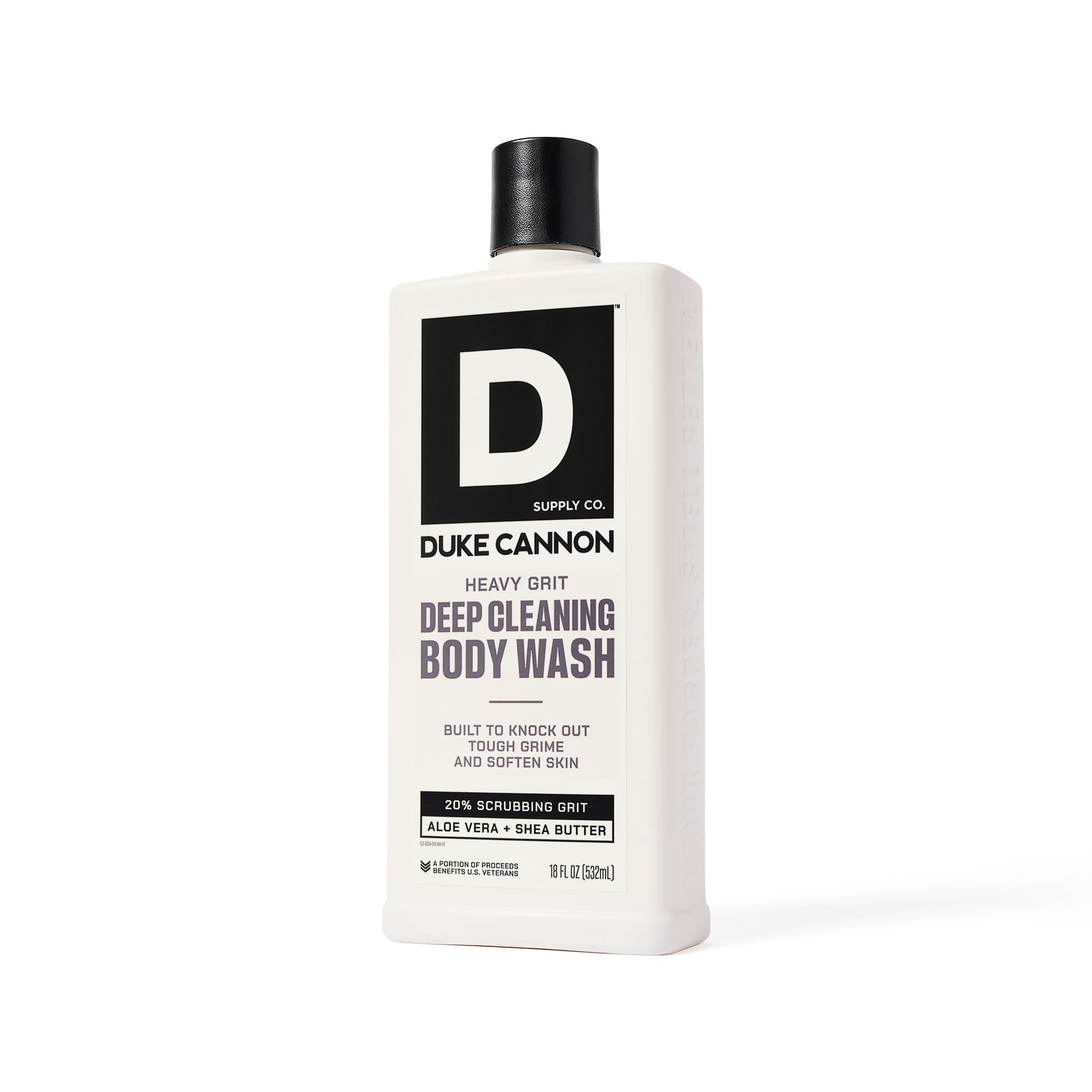 Duke Cannon Heavy Grit Body Wash water rinse shows rich lather.