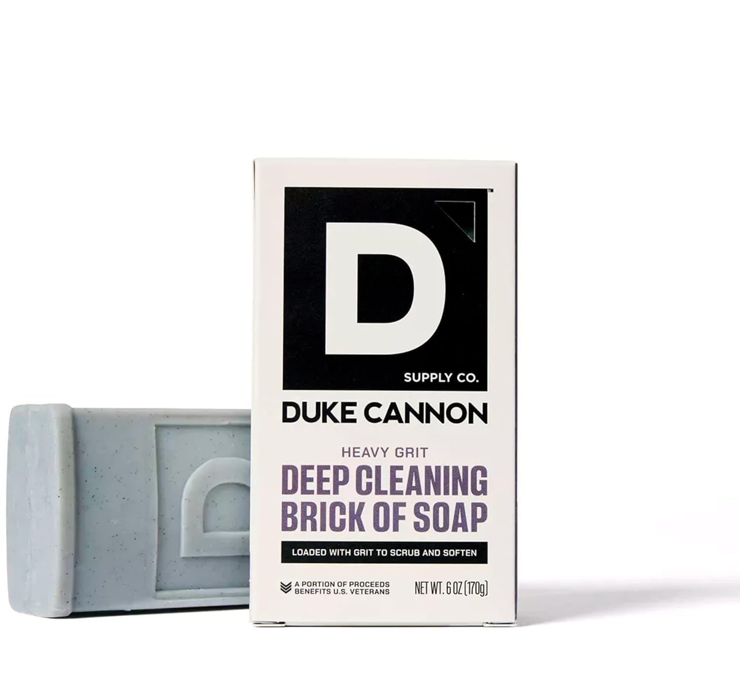 Duke Cannon Heavy Grit soap bar with mandarin and mint scent for a refreshing cleanse.
