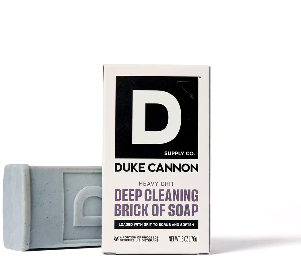 Duke Cannon Heavy Grit soap bar with mandarin and mint scent for a refreshing cleanse.