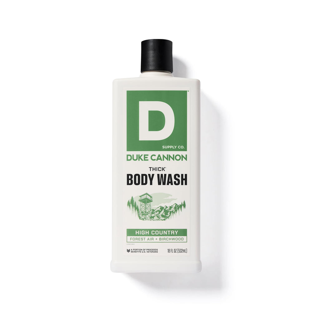 Duke Cannon High Country aloe vera infusion suggests skin hydration.