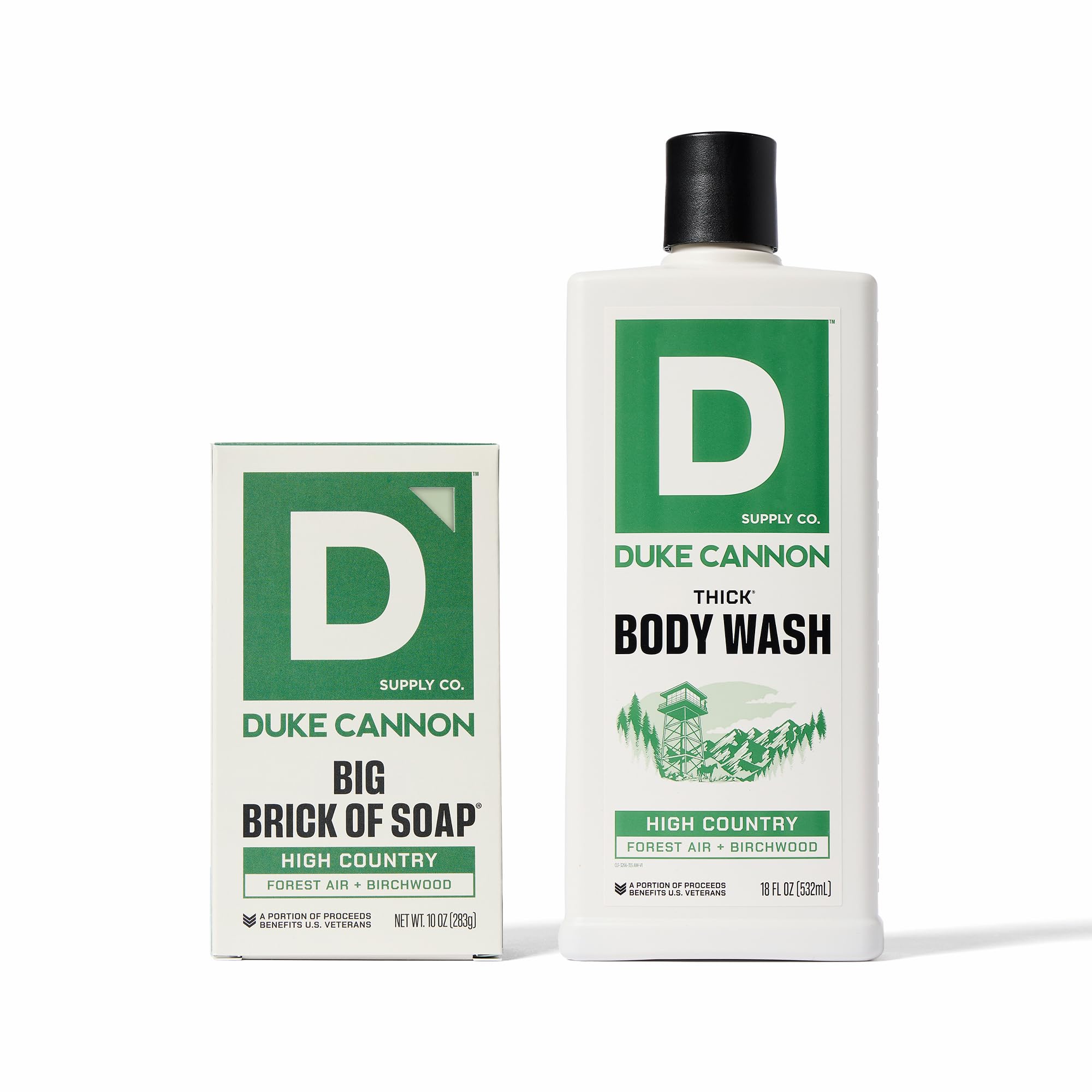 Duke Cannon High Country soap bar with birchwood and tonka scent for rugged mornings.