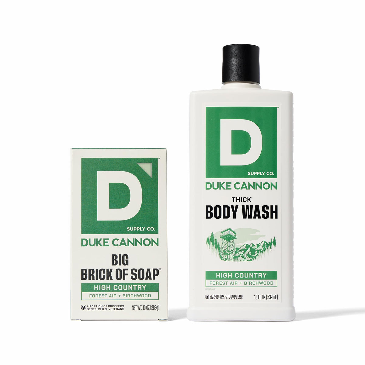 Duke Cannon High Country soap bar with birchwood and tonka scent for rugged mornings.