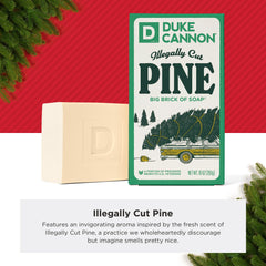 Duke Cannon Holiday Edition Pine Scent Six-Pack for practical stocking stuffers and gifts.