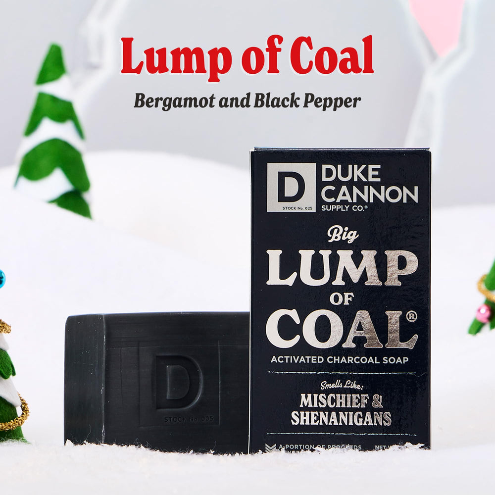Duke Cannon Holiday Trio Pack displays three bars for festive gifting possibilities.