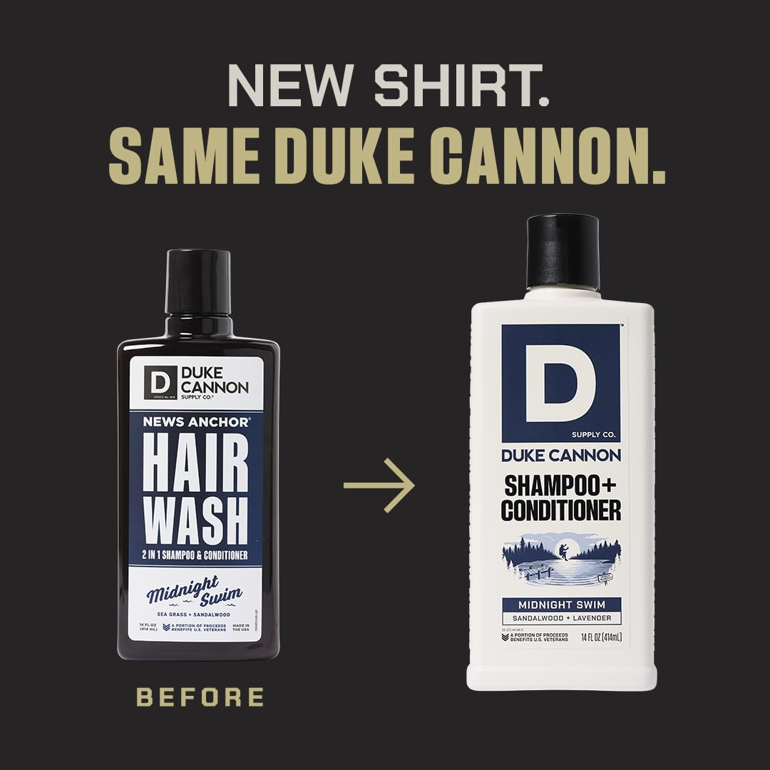 Duke Cannon 2-in-1 with menthol provides a cool, stimulating wash experience.