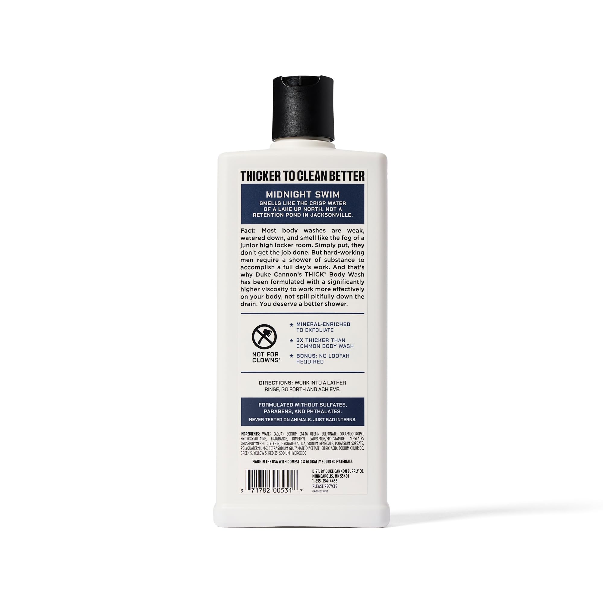 Duke Cannon Midnight Swim rugged packaging appeals as a gift.