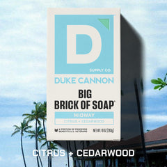 Duke Cannon Midway scent coastal refresh with bright citrus and sandalwood notes.