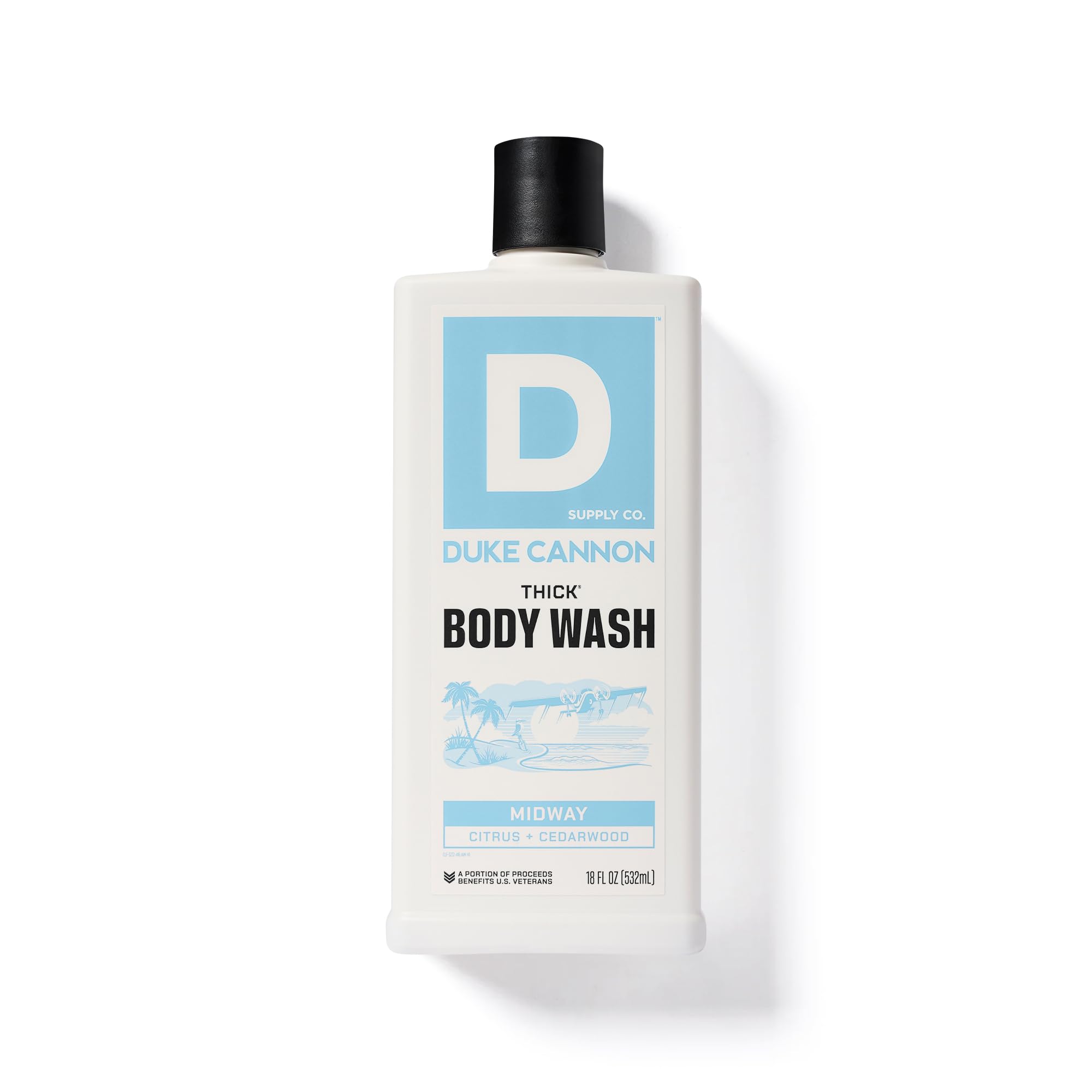 Duke Cannon Midway shower scene conveys a refreshing, active-routine feel