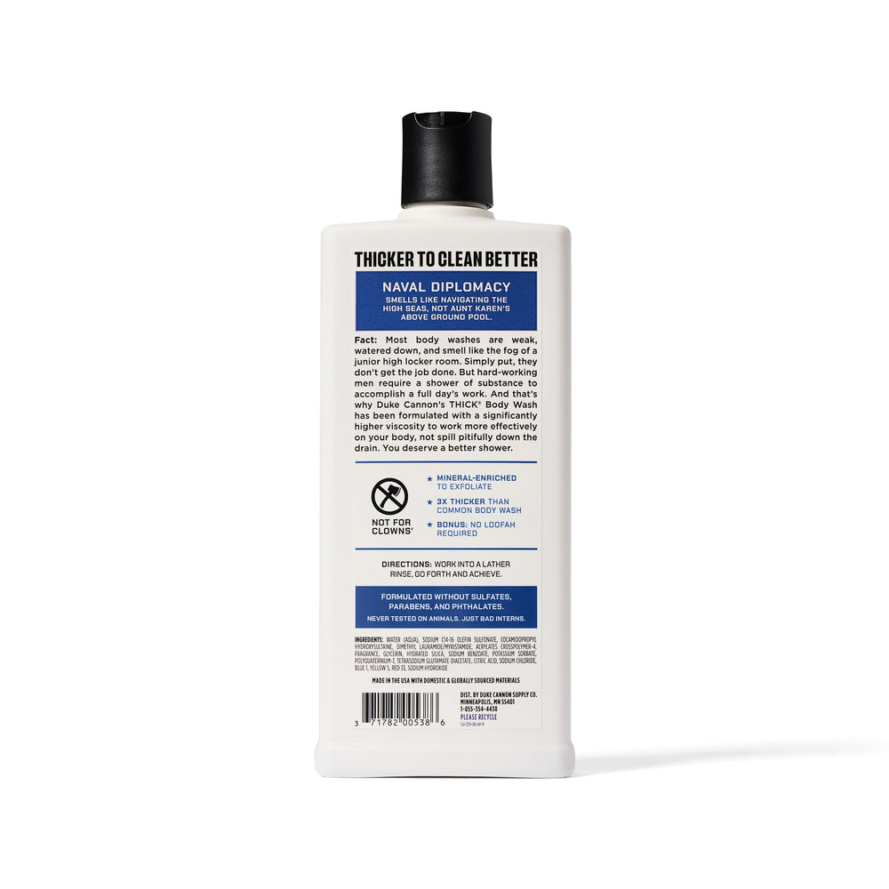 Duke Cannon Naval Diplomacy used by athletes after workouts for refreshing cleanse