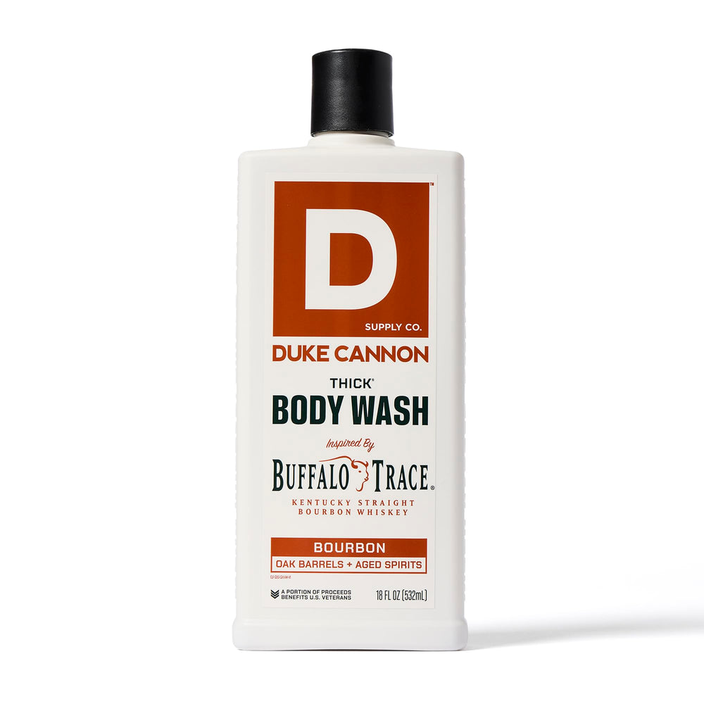 Duke Cannon Naval Diplomacy bottle highlights mineral-enriched formula for refreshing showers.