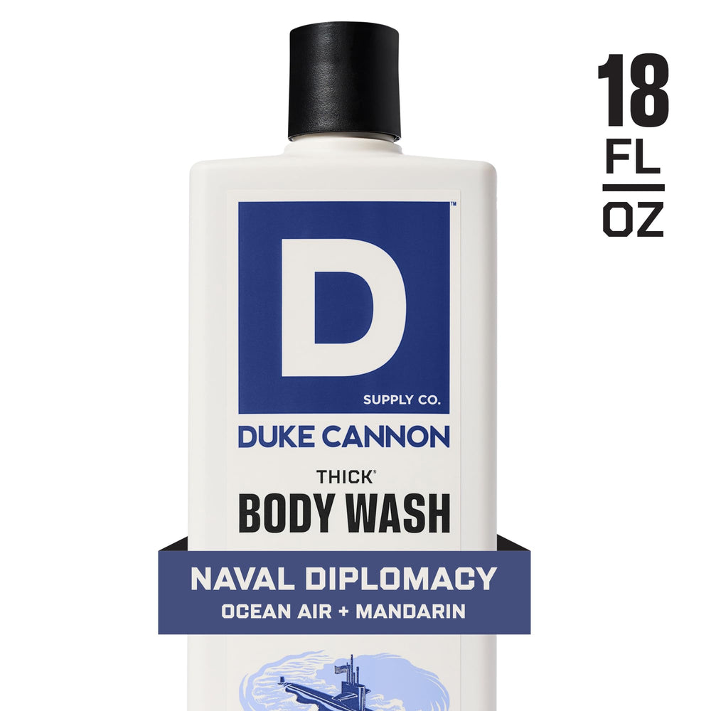 Duke Cannon Naval Diplomacy scent profile with bergamot and aquatic musk