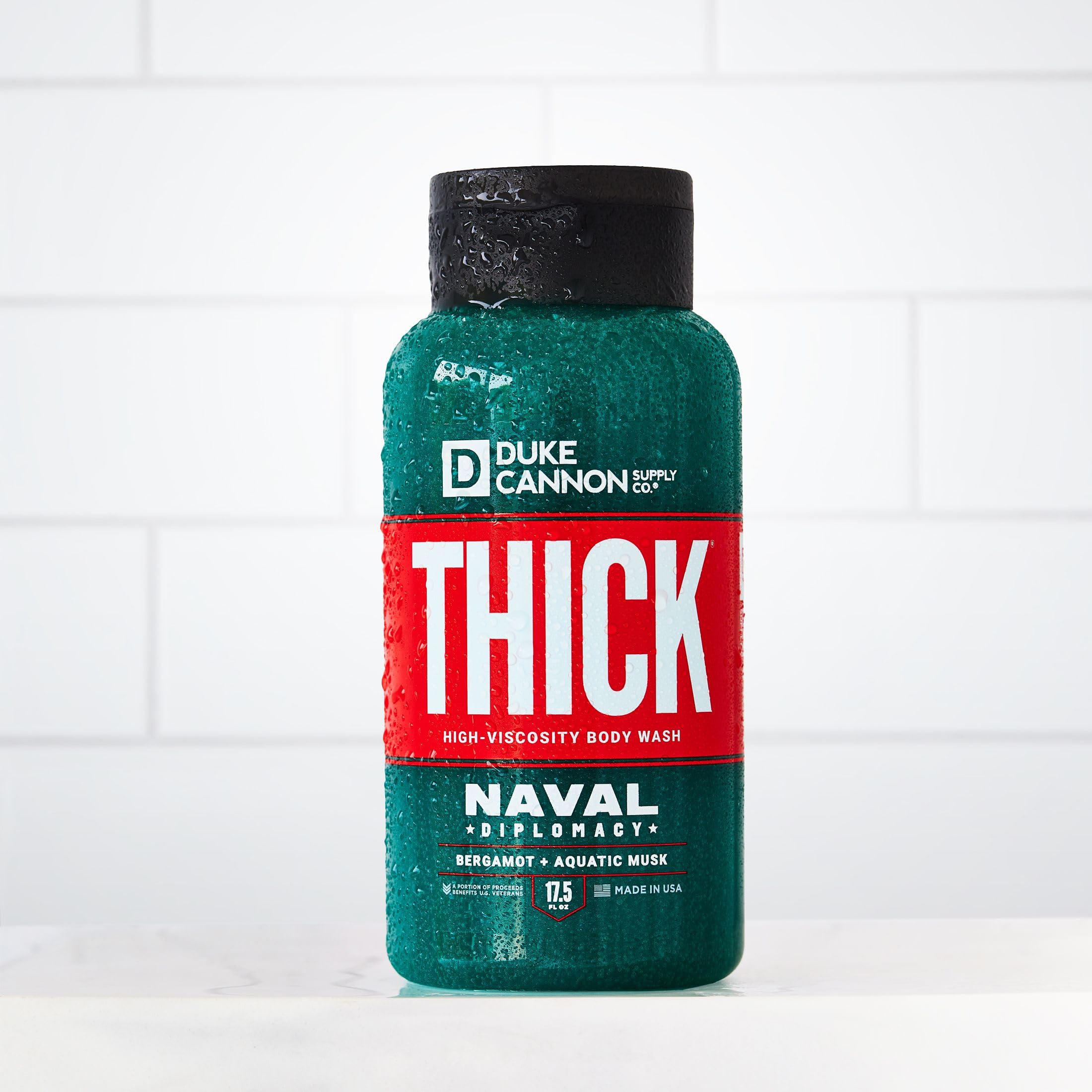 Duke Cannon Naval Diplomacy shower scene after a tough day of work or training