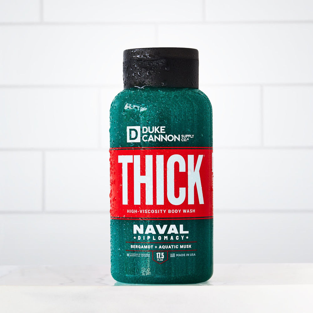 Duke Cannon Naval Diplomacy shower scene after a tough day of work or training