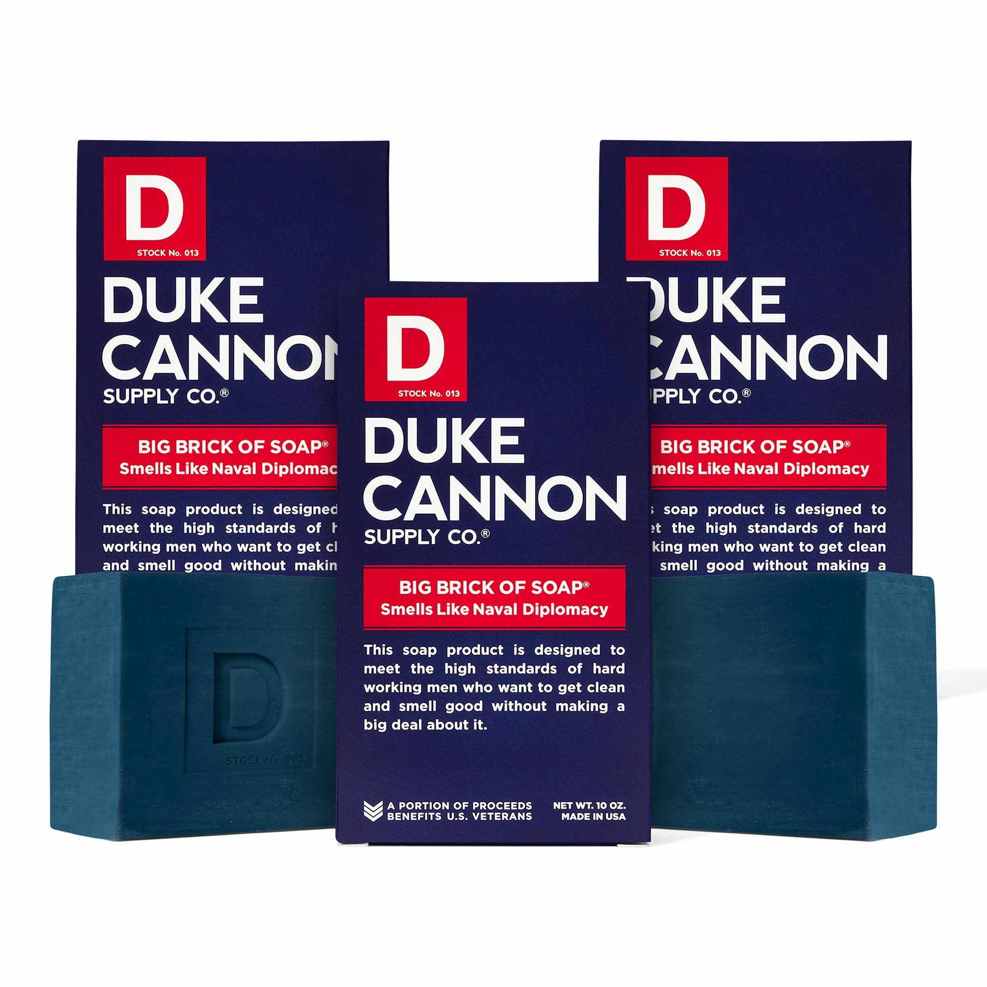 Duke Cannon Naval Diplomacy soap bar with rugged ocean scent for daily cleansing