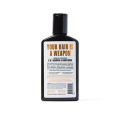Duke Cannon News Anchor two-pack image showing convenient 2-in-1 hair wash for streamlined care