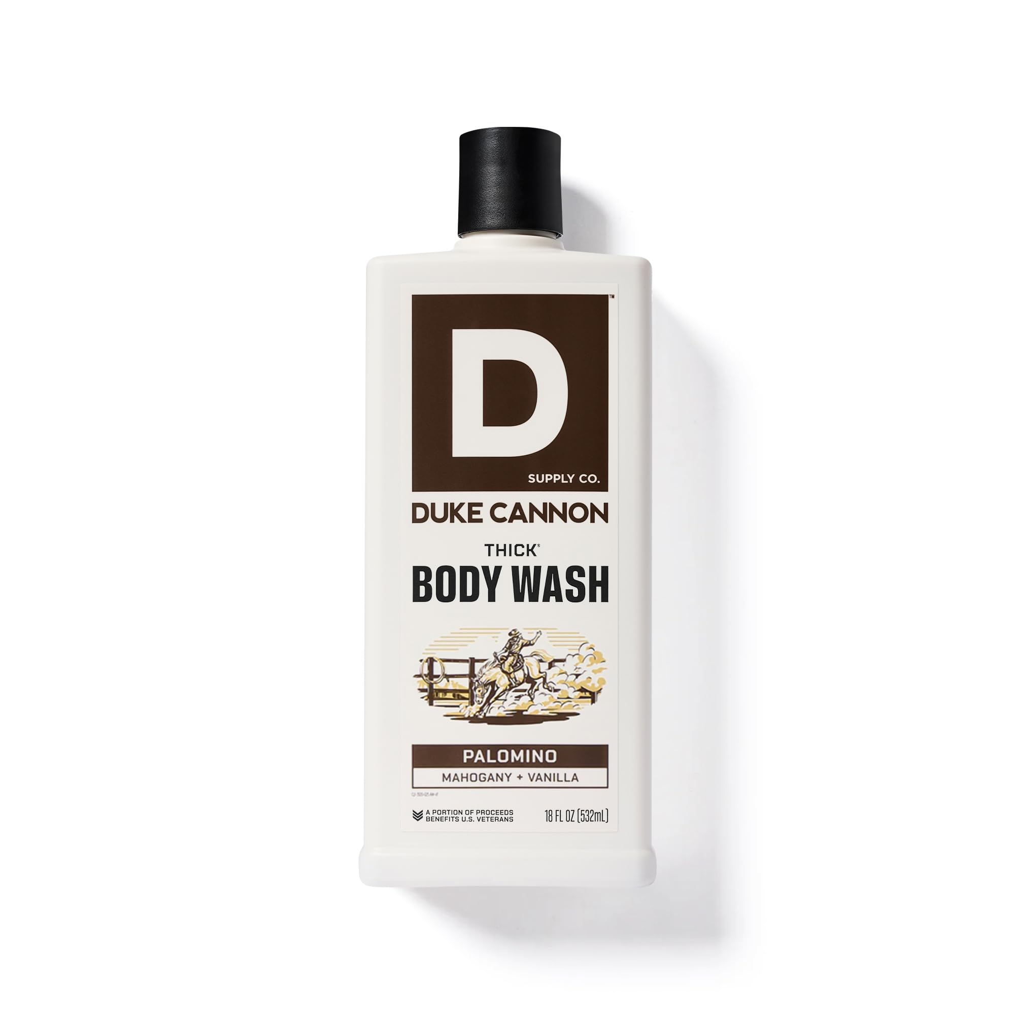 Palomino fragrance detail emphasizes rugged warmth with fresh notes.