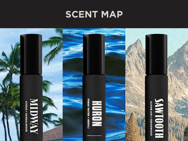 Duke Cannon Proper Cologne Midway bottle display, versatile daytime fragrance for everyday use.
