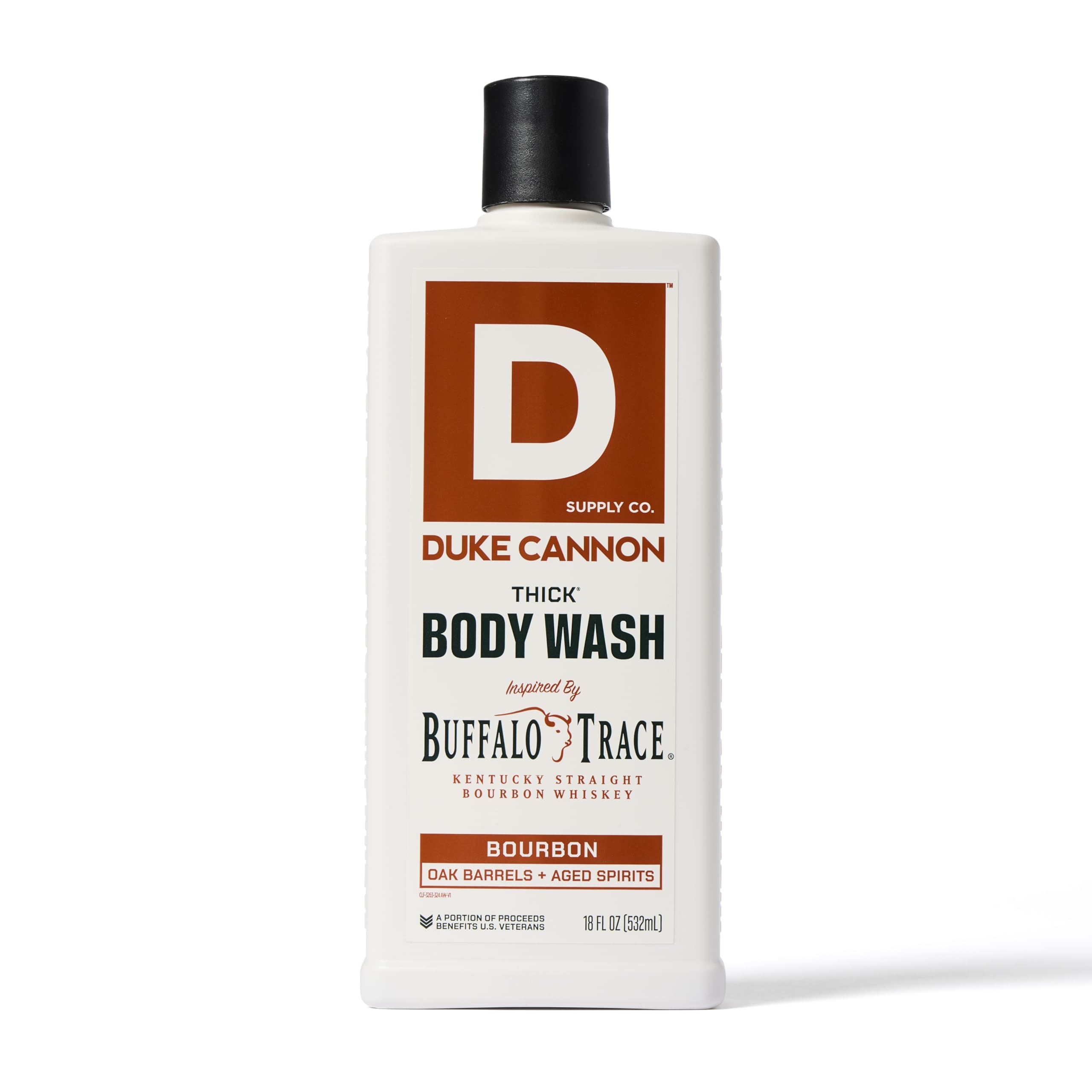 Duke Cannon packaging showcases Sawtooth scent in rugged design.